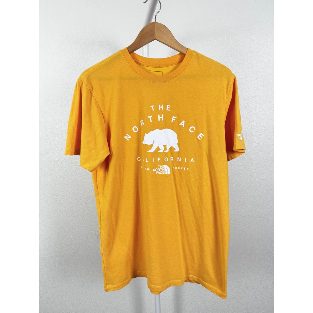The North Face Mens California Bear Graphic T-Shirt Yellow Size M